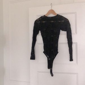 Black lace bodysuit